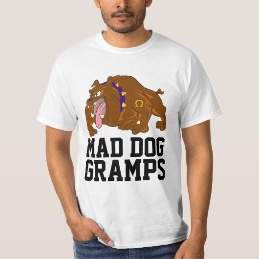 GRANDPA FUNNY MAD DOG GRAMPS T - SHIRT (Vorderseite)