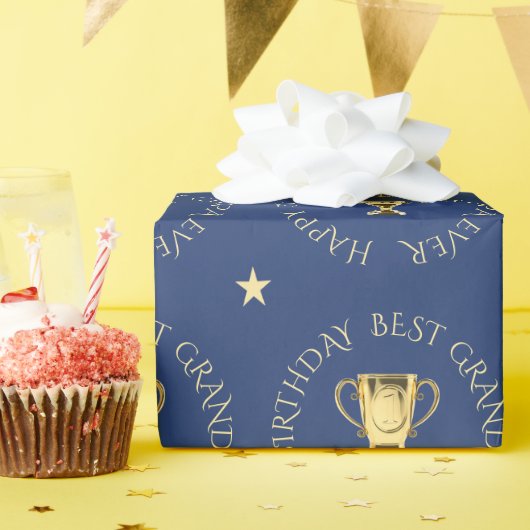 Grandpa Geburtstagstrophäe für benutzerdefinierte Geschenkpapier (Geburtstagsparty)
