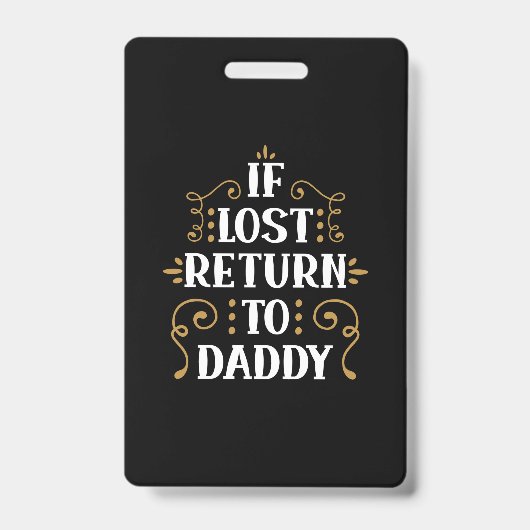 Grandpa Gift | If Lost Return To Daddy Ausweis (Vorderseite)