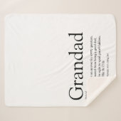 Grandpa Grand Papa Zitat zum Schwarzen und Weißen  Sherpadecke (Vorderseite (Horizontal))