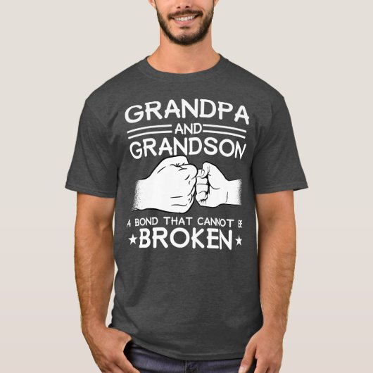 GRANDPA GRANDSON-ANLEIHE KANN BROKEN FUSSBURG T-Shirt (Vorderseite)