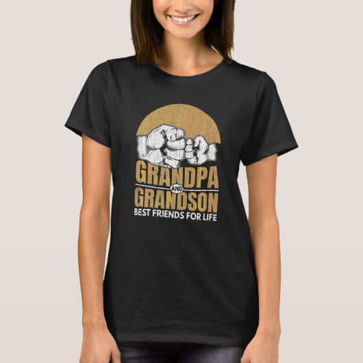 Grandpa & Grandson Bestfriends Fun Grandfather  Gr T-Shirt (Vorderseite)