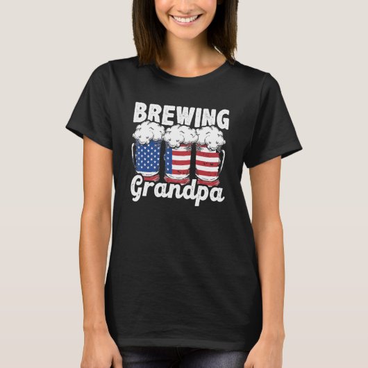Grandpa Graphic Homebrewing Winemaking Brewery Cra T-Shirt (Vorderseite)