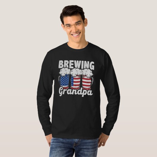 Grandpa Graphic Homebrewing Winemaking Brewery Cra T-Shirt (Vorne ganz)
