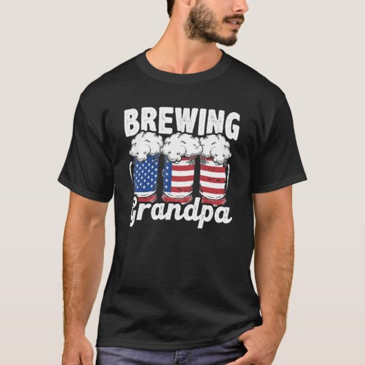 Grandpa Graphic Homebrewing Winemaking Brewery Cra T-Shirt (Vorderseite)