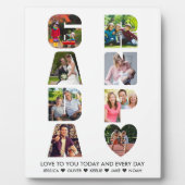 GRANDPA Letter Cutout 8 FotoCollage Personalisiert Fotoplatte (Vorderseite)