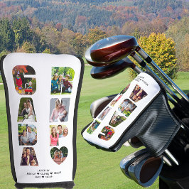 GRANDPA Letter Cutout Foto Collage Golf Headcover