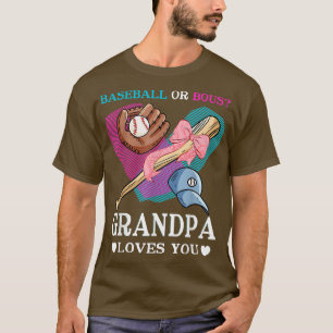 Grandpa-Lieben für Baseball oder Bows Gender Revea T-Shirt