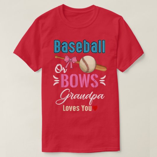 Grandpa-Lieben im Baseball oder Bows, die Sie Gesc T-Shirt (Design vorne)