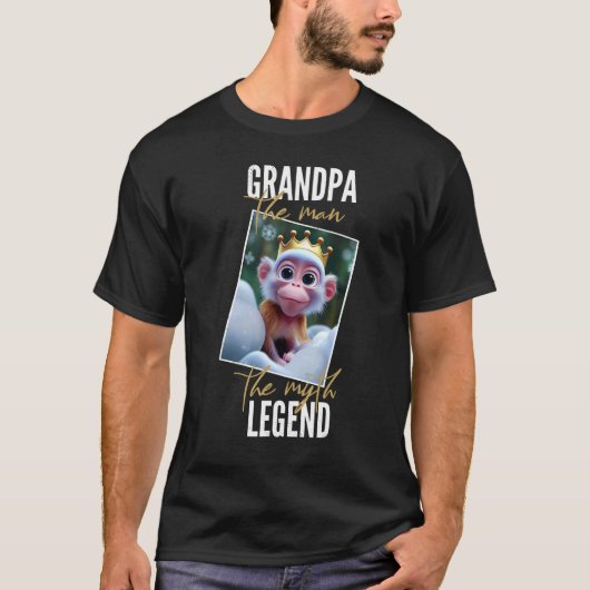 Grandpa man myth legend Father's Day T-Shirt (Vorderseite)