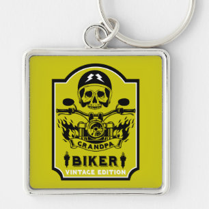 Grandpa Motorradfahrer Schlüsselanhänger