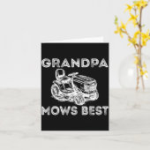 Grandpa Mows Funny Lawn Mower Father's Day Papa  Karte (Gelbe Blume)