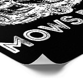 Grandpa Mows Funny Lawn Mower Father's Day Papa Poster (Ecke)