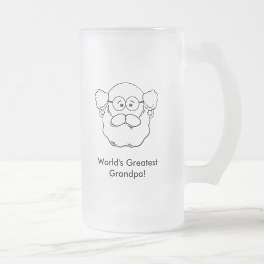 Grandpa_Mug2 (personifizieren Sie) Mattglas Bierglas (Rechts)