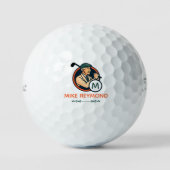 Grandpa Name and Golfer Icon custom Golfball (Vorderseite)