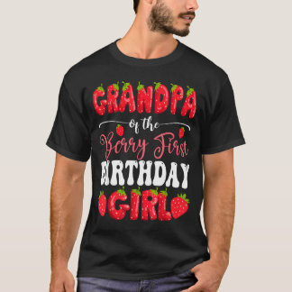 Grandpa of Berry First Birthday Girl Strawberry T-Shirt