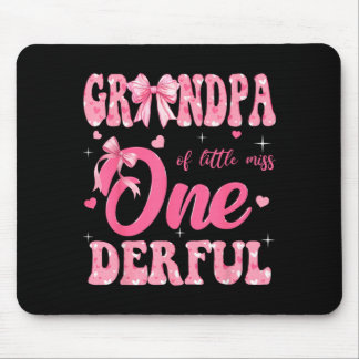 Grandpa of Little Miss Onederful 1st Birthday Girl Mousepad