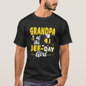 Grandpa Of The Bee Day Girl Hive Party Matching Bi T-Shirt (Vorderseite)