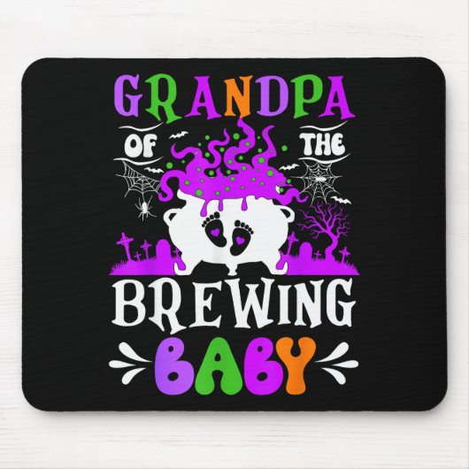 Grandpa Of The Brewing Baby Grandpa To Be Hallowee Mousepad (Vorne)