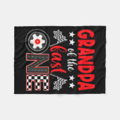 Grandpa Of The Fast One Birthday 1st Race Car Fami Fleecedecke (Vorderseite (Horizontal))