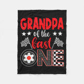 Grandpa Of The Fast One Birthday 1st Race Car Fami Fleecedecke (Vorderseite)