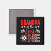 Grandpa Of The Fast One Birthday 1st Race Car Fami Magnet (Vorderseite/Rückseite)