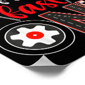 Grandpa Of The Fast One Birthday 1st Race Car Fami Poster (Ecke)