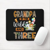 Grandpa Of The Wild And Three 3rd Birthday Boy Saf Mousepad (Mit Mouse)