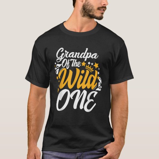 Grandpa of the wild one 1st Birthday party First T T-Shirt (Vorderseite)