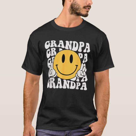 Grandpa One Happy Dude Birthday Family Matching Sm T-Shirt (Vorderseite)