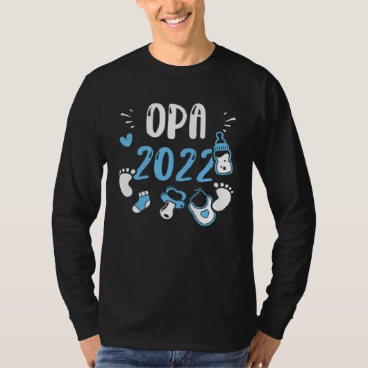 Grandpa Opa 2022 Baby Boy Sayings T-Shirt (Vorderseite)