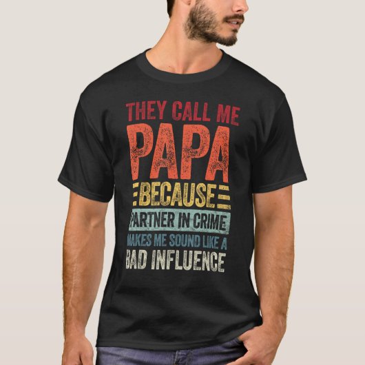 Grandpa Papa Partner In Crime T-Shirt (Vorderseite)