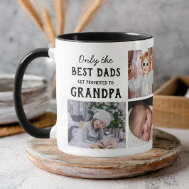 Grandpa Photo Collage Grandkids Names Script Heart Tasse