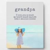 Grandpa Poem and Custom Grandchild Foto Fotoplatte (Vorderseite)