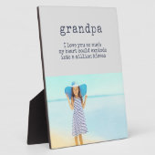 Grandpa Poem and Custom Grandchild Foto Fotoplatte (Seite)