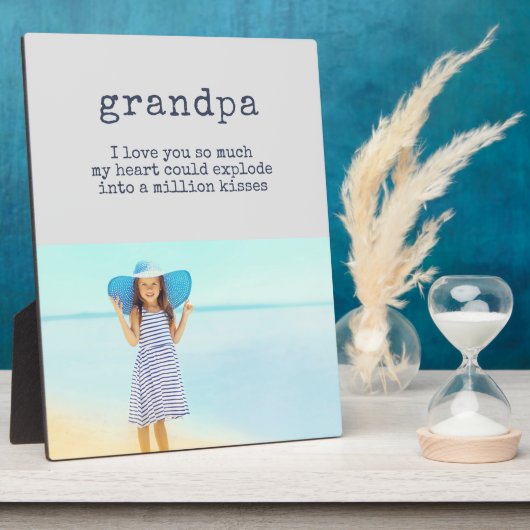Grandpa Poem and Custom Grandchild Foto Fotoplatte (Seite)