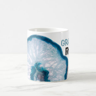 *~* GRANDPA ROCKS Lapidary - Stone Crystal Agate Kaffeetasse