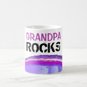 *~* GRANDPA Rocks Stones Lapidary Agate Slab Kaffeetasse