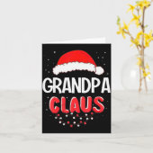 Grandpa Santa Claus Christmas Matching Costume Karte (Gelbe Blume)