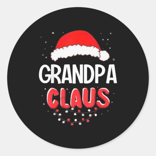Grandpa Santa Claus Christmas Matching Costume Runder Aufkleber (Vorderseite)
