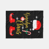 Grandpa Santa Claus Funny Family Christmas Pjs For Fleecedecke (Vorderseite (Horizontal))