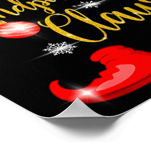 Grandpa Santa Claus Funny Family Christmas Pjs For Poster (Ecke)