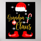 Grandpa Santa Claus Funny Family Christmas Pjs For Poster (Vorne)