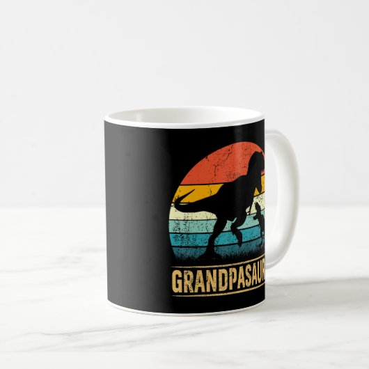 Grandpa Saurus T Rex Dinosaur Grandpasaurus Vater Kaffeetasse (VorderseiteRechts)