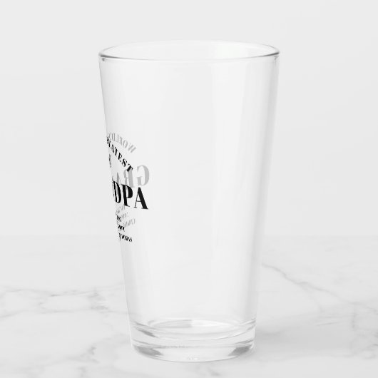GRANDPA-Schwarzer Personalisierter Pint Glas (Links)