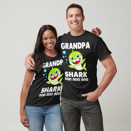 Grandpa Shark Funny Fathers Day Gift for Mens Kid T-Shirt (Unisex)