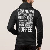 Grandpa System Status Logic 100% Funny Humor Hoodie (Rückseite)