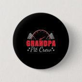Grandpa T Crew Race Car Driver Birthday Party Raci Button (Vorderseite)