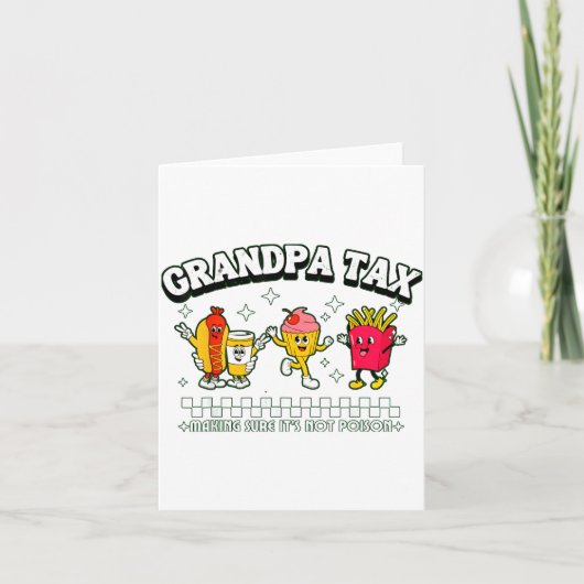 Grandpa Tax Funny Grandpa Humorous Gift For Grandp Karte (Vorderseite)