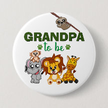 Grandpa to be Jungle Safari Zoo Animal Baby Dusche